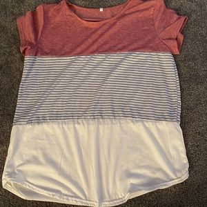 Block tee - size small